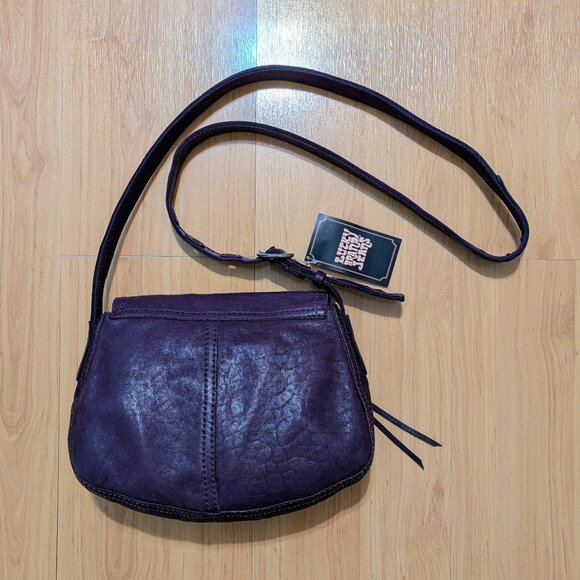NWT Lucky Brand Stash Purple Leather Crossbody Purse - Picture 3 of 11